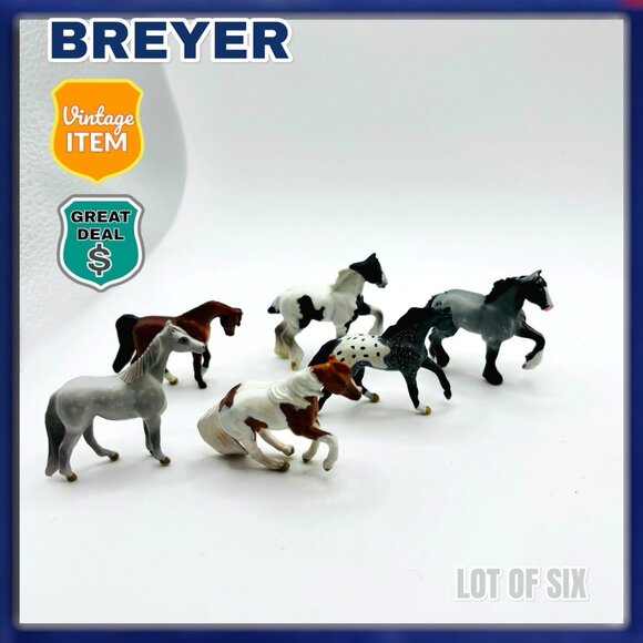 Breyer Mini Whinnies Lot of 6 Surprise Series Bag Horses + Stablemate Retired - Picture 1 of 8
